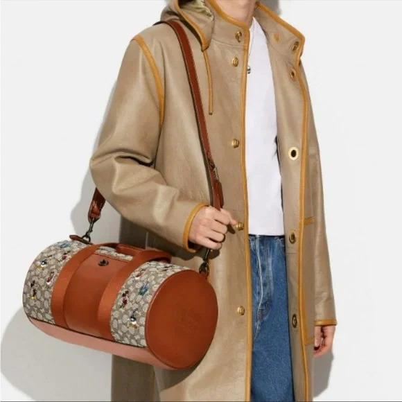 Disney X Coach Duffle In Signature Textile Jacquard With Mickey Mouse And Friend - Picture 7 of 7